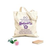 AILOONG Polyester Cotton Beach Bag 340g/m² thick fabric Classic I Never Got My Letter Movie Inspirational Quotes Skin-friendly material