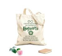 AILOONG Polyester Cotton Beach Bag 340g/m² thick fabric Classic I Never Got My Letter Movie Inspirational Quotes Skin-friendly material