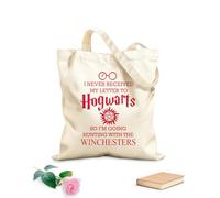 AILOONG Polyester Cotton Beach Bag 340g/m² thick fabric Classic I Never Got My Letter Movie Inspirational Quotes Skin-friendly material