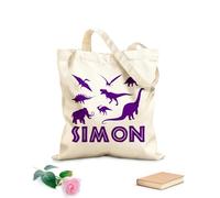 AILOONG Polyester Cotton Beach Bag 340g/m² thick fabric Dinosaur World Boy Various Dinosaurs Skin-friendly material