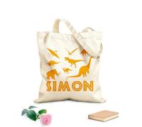 AILOONG Polyester Cotton Beach Bag 340g/m² thick fabric Dinosaur World Boy Various Dinosaurs Skin-friendly material