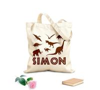 AILOONG Polyester Cotton Beach Bag 340g/m² thick fabric Dinosaur World Boy Various Dinosaurs Skin-friendly material