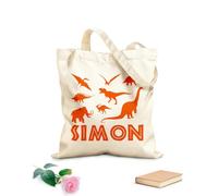 AILOONG Polyester Cotton Beach Bag 340g/m² thick fabric Dinosaur World Boy Various Dinosaurs Skin-friendly material