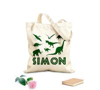 AILOONG Polyester Cotton Beach Bag 340g/m² thick fabric Dinosaur World Boy Various Dinosaurs Skin-friendly material