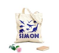 AILOONG Polyester Cotton Beach Bag 340g/m² thick fabric Dinosaur World Boy Various Dinosaurs Skin-friendly material