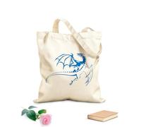 AILOONG Polyester Cotton Beach Bag 340g/m² thick fabric Flying Dragon Flying Dragon Family Wild Grassland Skin-friendly material