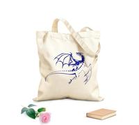 AILOONG Polyester Cotton Beach Bag 340g/m² thick fabric Flying Dragon Flying Dragon Family Wild Grassland Skin-friendly material