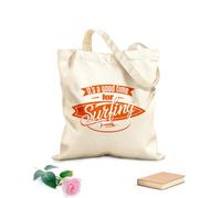 AILOONG Polyester Cotton Beach Bag 340g/m² thick fabric It'S Time To Surf With A Swordfish Surfboard Extreme Sports Skin-friendly material