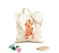 AILOONG Polyester Cotton Beach Bag 340g/m² thick fabric Knight Medieval Dragon Slayer Sword Soldier Army Warrior Skin-friendly material