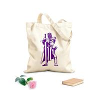 AILOONG Polyester Cotton Beach Bag 340g/m² thick fabric Knight Medieval Dragon Slayer Sword Soldier Army Warrior Skin-friendly material