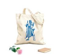 AILOONG Polyester Cotton Beach Bag 340g/m² thick fabric Knight Medieval Dragon Slayer Sword Soldier Army Warrior Skin-friendly material