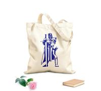 AILOONG Polyester Cotton Beach Bag 340g/m² thick fabric Knight Medieval Dragon Slayer Sword Soldier Army Warrior Skin-friendly material