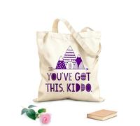 AILOONG Polyester Cotton Beach Bag 340g/m² thick fabric Nordic You Have This Kids Mountain Playroom Adventure Travel Explore Inspirational Quotes Children Skin-friendly material