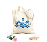 AILOONG Polyester Cotton Beach Bag 340g/m² thick fabric Science Team Laboratory Research Learning Education Technology Skin-friendly material