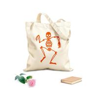 AILOONG Polyester Cotton Beach Bag 340g/m² thick fabric Skull Bones Skull Halloween Car Creative Skin-friendly material