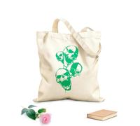 AILOONG Polyester Cotton Beach Bag 340g/m² thick fabric Skull Skeleton Horror Anarchism Freedom Cool Boy Skin-friendly material