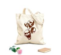 AILOONG Polyester Cotton Beach Bag 340g/m² thick fabric Skull Skeleton Horror Anarchism Freedom Cool Boy Skin-friendly material