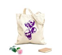 AILOONG Polyester Cotton Beach Bag 340g/m² thick fabric Skull Skeleton Horror Anarchism Freedom Cool Boy Skin-friendly material