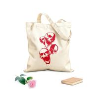 AILOONG Polyester Cotton Beach Bag 340g/m² thick fabric Skull Skeleton Horror Anarchism Freedom Cool Boy Skin-friendly material