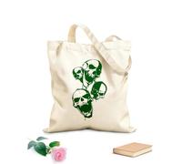 AILOONG Polyester Cotton Beach Bag 340g/m² thick fabric Skull Skeleton Horror Anarchism Freedom Cool Boy Skin-friendly material