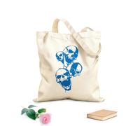 AILOONG Polyester Cotton Beach Bag 340g/m² thick fabric Skull Skeleton Horror Anarchism Freedom Cool Boy Skin-friendly material
