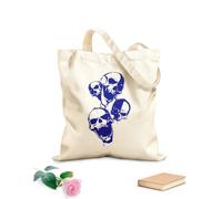 AILOONG Polyester Cotton Beach Bag 340g/m² thick fabric Skull Skeleton Horror Anarchism Freedom Cool Boy Skin-friendly material