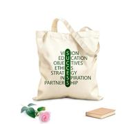 AILOONG Polyester Cotton Beach Bag 340g/m² thick fabric Success Education Teamwork Inspirational Quotes Success Skin-friendly material