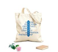 AILOONG Polyester Cotton Beach Bag 340g/m² thick fabric Success Education Teamwork Inspirational Quotes Success Skin-friendly material