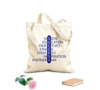 AILOONG Polyester Cotton Beach Bag 340g/m² thick fabric Success Education Teamwork Inspirational Quotes Success Skin-friendly material