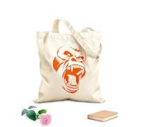 AILOONG Polyester Cotton Beach Bag Angry Gorilla Face Animal Funny 340g/m² thick fabric Skin-friendly material