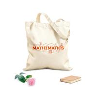 AILOONG Polyester Cotton Beach Bag Mathematics Logo Mathematics Education Mathematics Motivation 340g/m² thick fabric Skin-friendly material