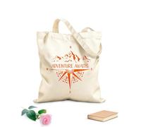 AILOONG Polyester Cotton Beach Bag Mountain Compass Camping Rv Caravan Car Adventure Waiting Travel Explore 340g/m² thick fabric Skin-friendly material