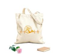 AILOONG Polyester Cotton Beach Bag Mountains And Compass Camper Rv Travel Explore Adventure Camping Rv 340g/m² thick fabric Skin-friendly material