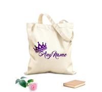 AILOONG Polyester Cotton Beach Bag Princess Crown Prince Crown 340g/m² thick fabric Skin-friendly material
