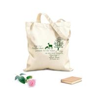 AILOONG Polyester Cotton Beach Bag Psalm As Deer Bible Verse Tree Christian Prayer Main Entrance 340g/m² thick fabric Skin-friendly material