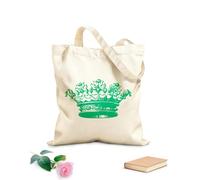 AILOONG Polyester Cotton Beach Bag Retro King Queen Crown Baby Classic Cartoon Crown 340g/m² thick fabric Skin-friendly material