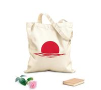 AILOONG Polyester Cotton Beach Bag Sun Sunset Boho Sunshine Half Day Sunrise 340g/m² thick fabric Skin-friendly material