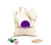 AILOONG Polyester Cotton Beach Bag Sun Sunset Boho Sunshine Half Day Sunrise 340g/m² thick fabric Skin-friendly material
