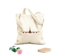AILOONG Polyester Cotton Beach Bag The Plane Is About To Land The Boy 340g/m² thick fabric Skin-friendly material