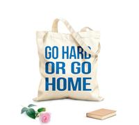 AILOONG Polyester Cotton Beach Bag Work Hard Or Stick To The Fitnesscenter Center Every Day To Exercise Motivational Quotes 340g/m² thick fabric Skin-friendly material