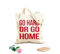 AILOONG Polyester Cotton Beach Bag Work Hard Or Stick To The Fitnesscenter Center Every Day To Exercise Motivational Quotes 340g/m² thick fabric Skin-friendly material