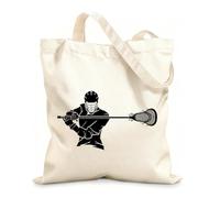 AILOONG Polyester Cotton Hand bags 12 oz thick fabric Lacrosse Game Ball Stick Player Helmet Sport Uses as a makeup bag 31x36cm Medium