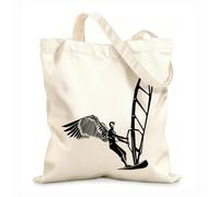 AILOONG Polyester Cotton Hand bags 12 oz thick fabric Surfing Surf Wings Beach Extreme Sports Uses as a makeup bag 25x30cm Small