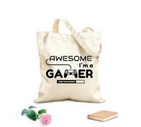 AILOONG Polyester Cotton Hand bags 12 oz thick fabric Table Teen game Joystick Play More Games Uses as a makeup bag 31x36cm Medium