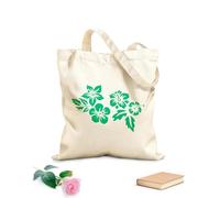 AILOONG Polyester Cotton Hand bags 340g/m² thick fabric Beautiful Exotic Flowers Bud Tropical Beach Style Uses as a makeup bag
