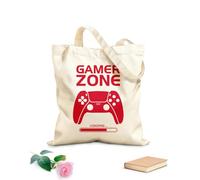 AILOONG Polyester Cotton Hand bags 340g/m² thick fabric Joystick game Zone Fun Play Gamepad Uses as a makeup bag