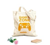AILOONG Polyester Cotton Hand bags 340g/m² thick fabric Joystick game Zone Fun Play Gamepad Uses as a makeup bag