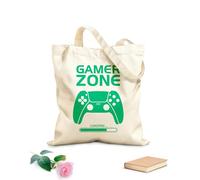 AILOONG Polyester Cotton Hand bags 340g/m² thick fabric Joystick game Zone Fun Play Gamepad Uses as a makeup bag