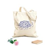 AILOONG Polyester Cotton Hand bags 340g/m² thick fabric Lotus Flower Water Lily Floral Uses as a makeup bag