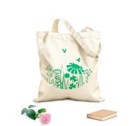 AILOONG Polyester Cotton Hand bags 340g/m² thick fabric Meadow Flowers Grass Bees Natural Bedroom Uses as a makeup bag
